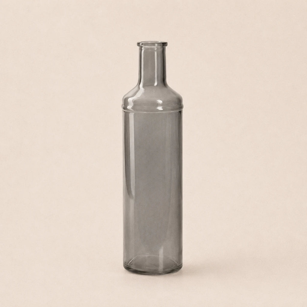 Seroise Smoke Bottle Vase - Glazen Vaas Gerookt Glas H24,5
