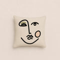 Seroise Abstract Face Cushion - Artistiek Sierkussen Crème
