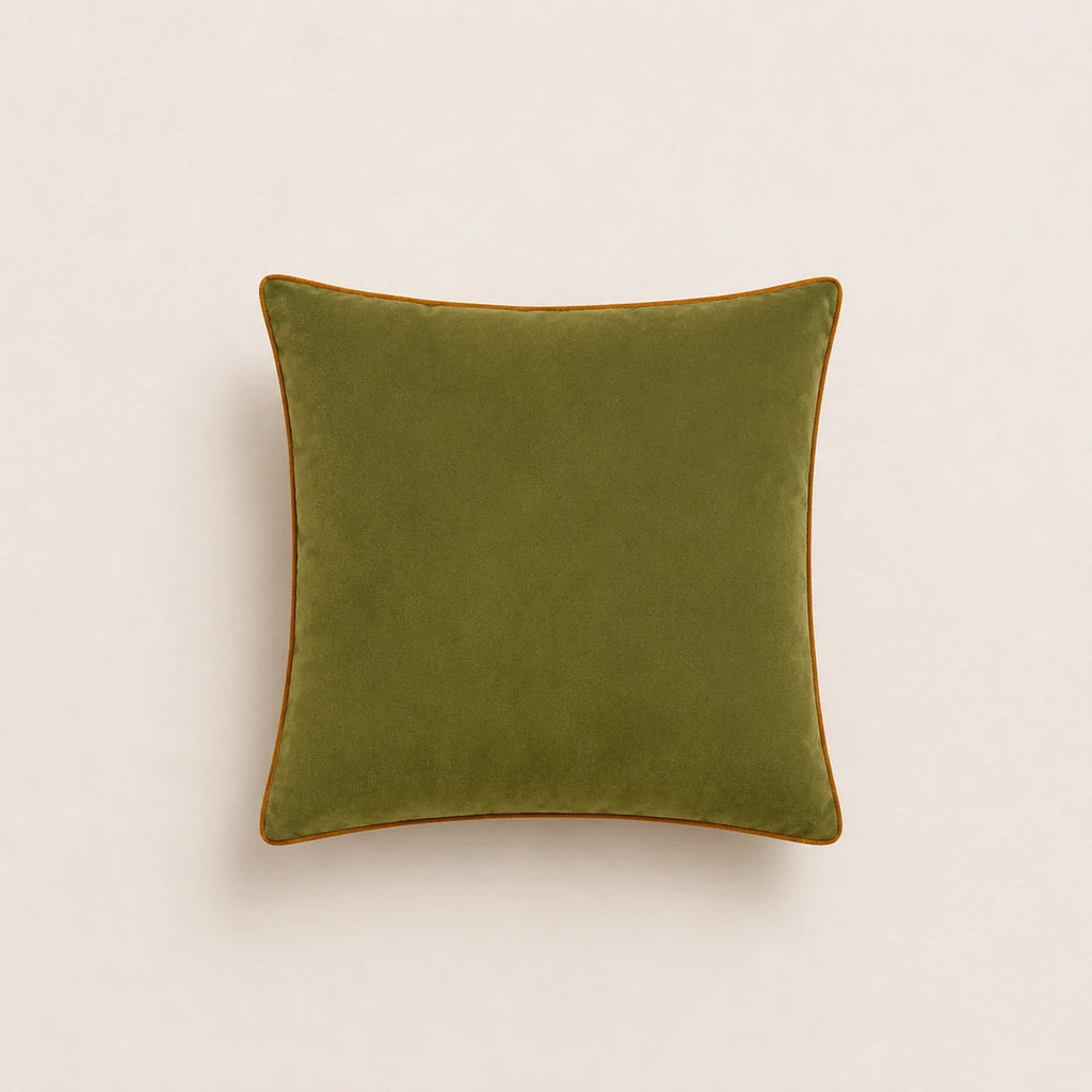 Seroise Olive Velvet Cushion - Fluweel Sierkussen Groen