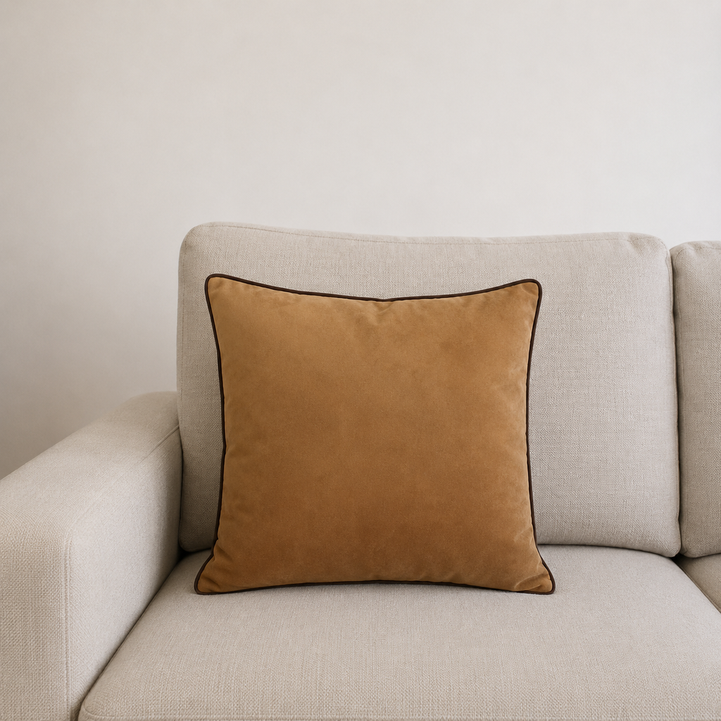 Seroise Camel Velvet Cushion - Fluweel Sierkussen Camel