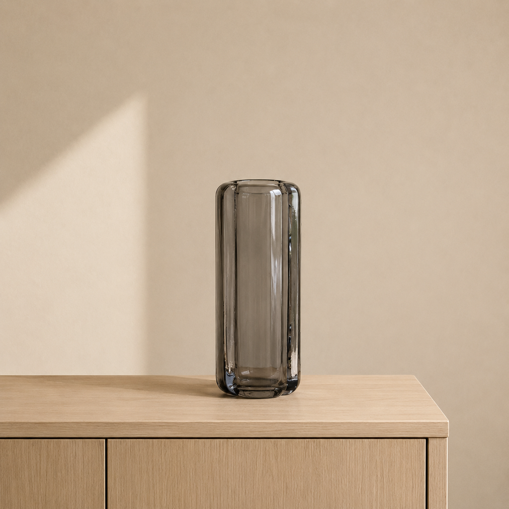 Seroise Smoke Glass Vase - Design Vaas Glas