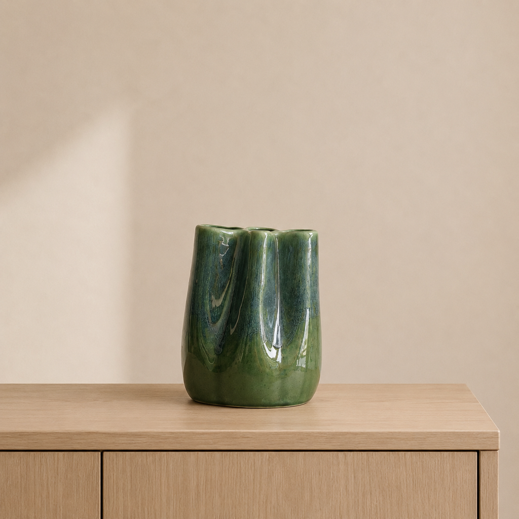 Seroise Ocean Cascade Vase - Design Vaas Groen/Blauw