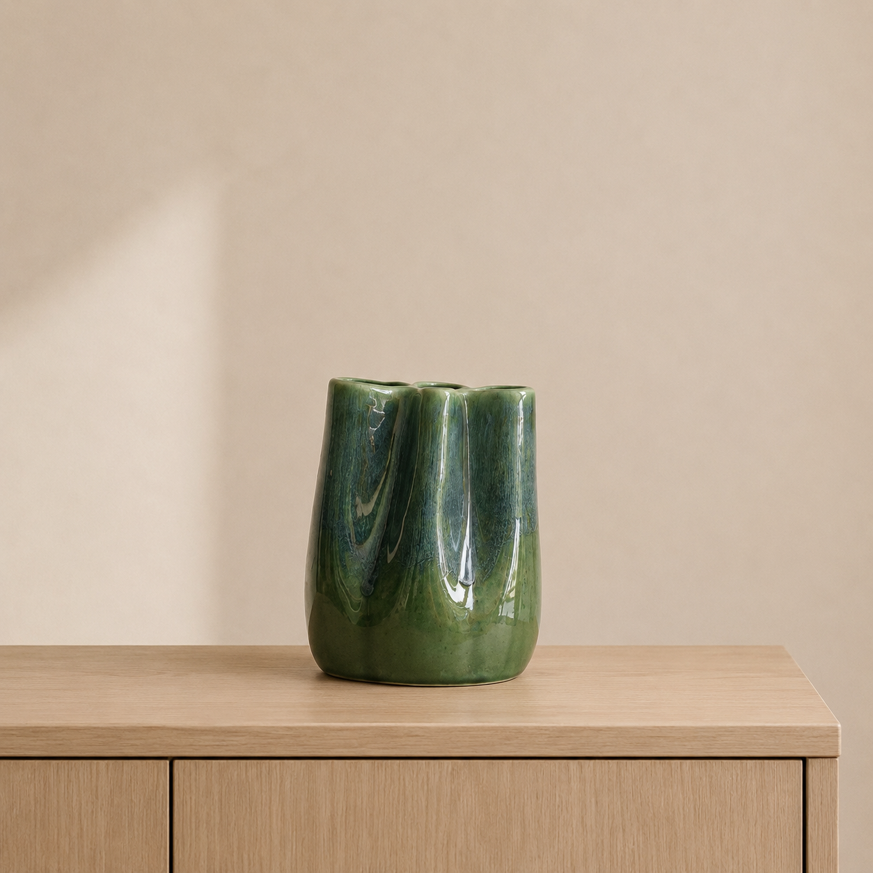 Seroise Ocean Cascade Vase - Design Vaas Groen/Blauw