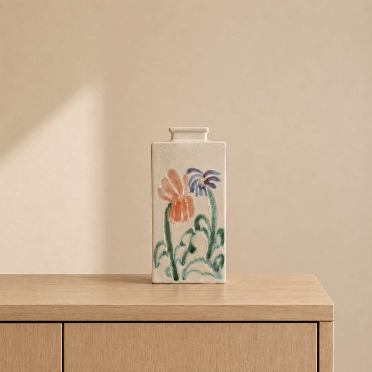 Seroise Botanical Art Vase - Design Vaas met Bloemen