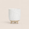 Seroise Abstract Face Planter - Vaas Gezicht Porselein Wit