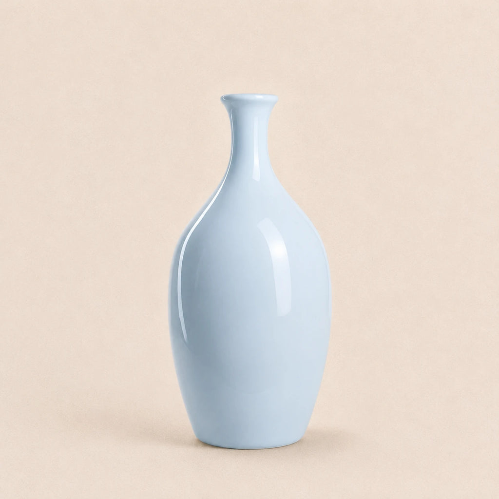 Seroise Sky Elegance Vase - Glazen Vaas Lichtblauw H48