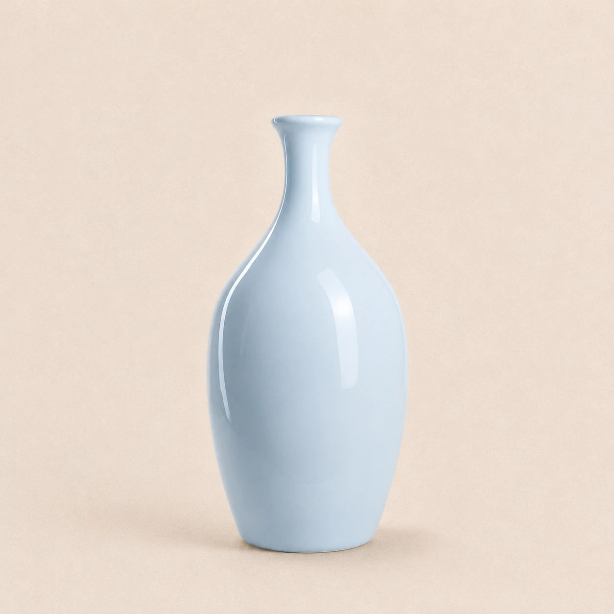 Seroise Sky Elegance Vase - Glazen Vaas Lichtblauw