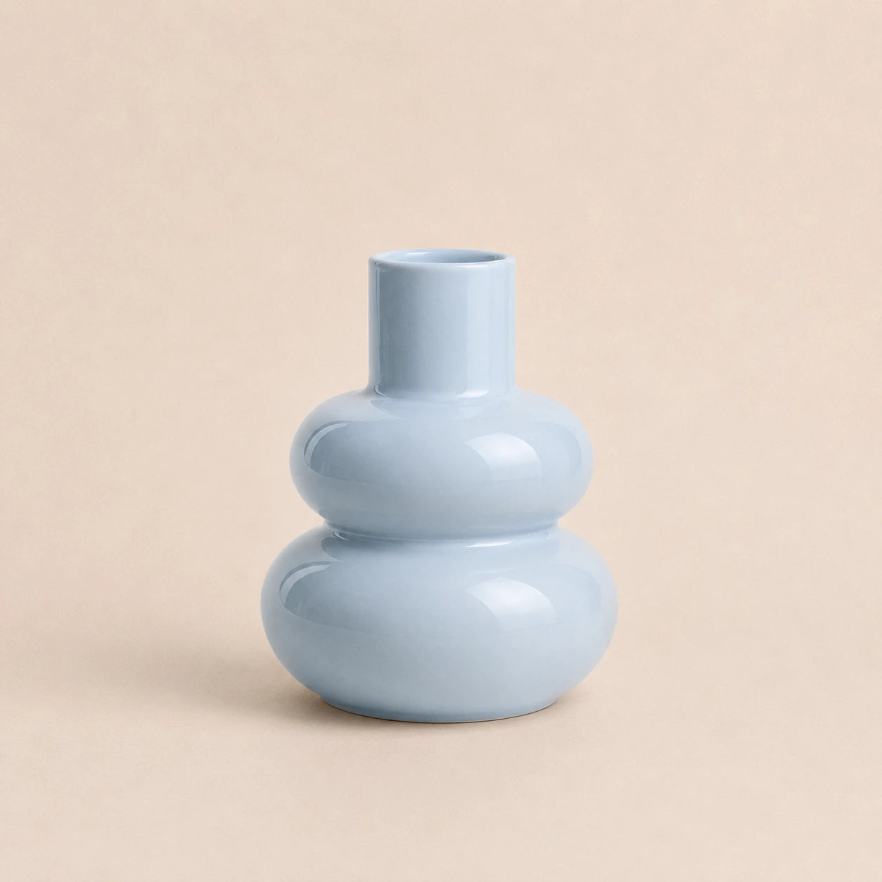 Seroise Bubble Sky Vase - Glazen Vaas Lichtblauw