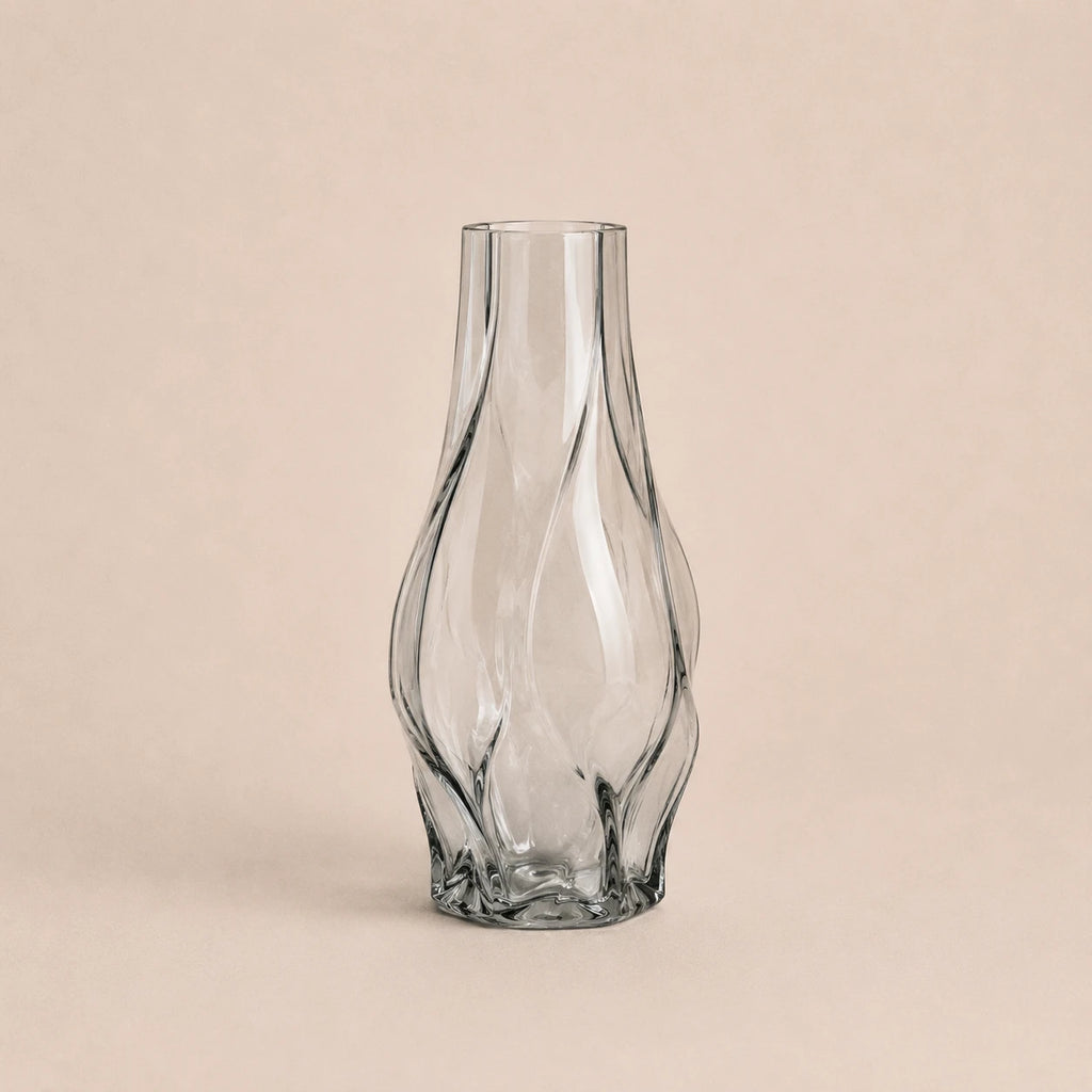 Seroise Smoke Twist Vase - Glazen Design Vaas H32