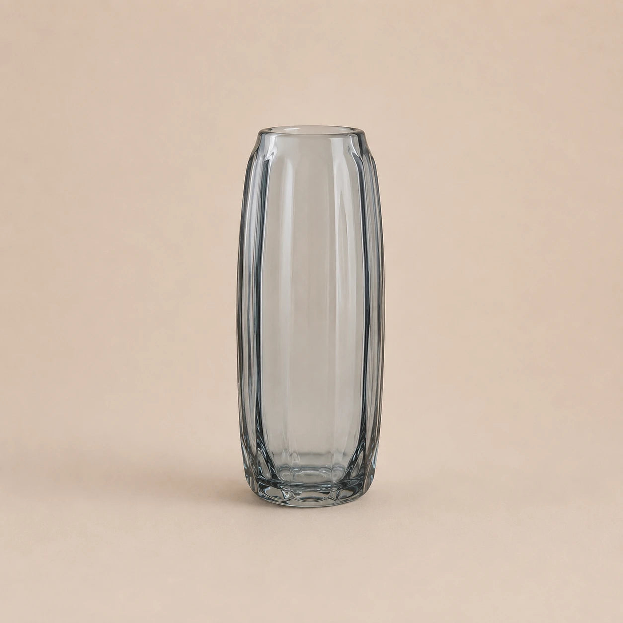 Seroise Facet Glass Vase - Glazen Design Vaas Grijs
