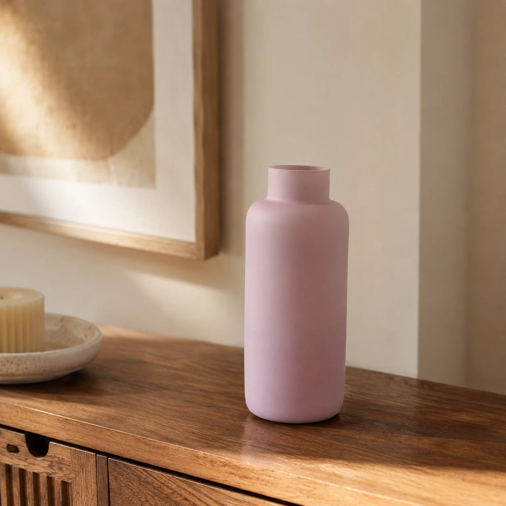 Seroise Blush Harmony Vase - Glazen Design Vaas Roze H35