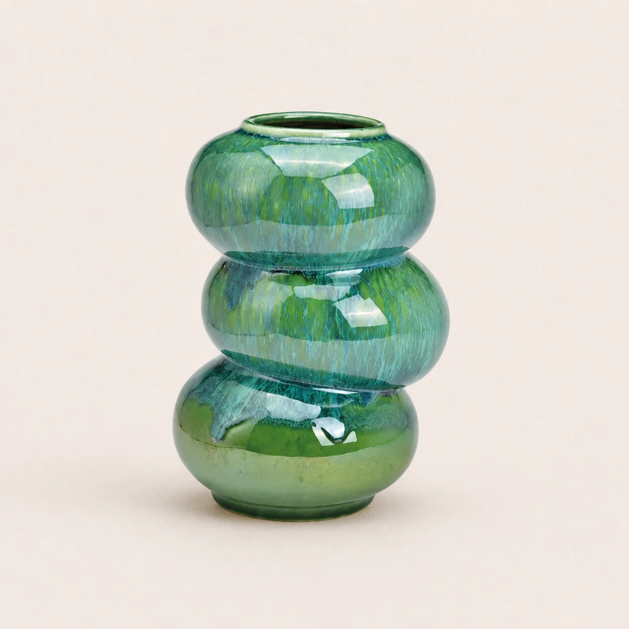 Seroise Ocean Glaze Vase - Design Vaas Groen/Blauw