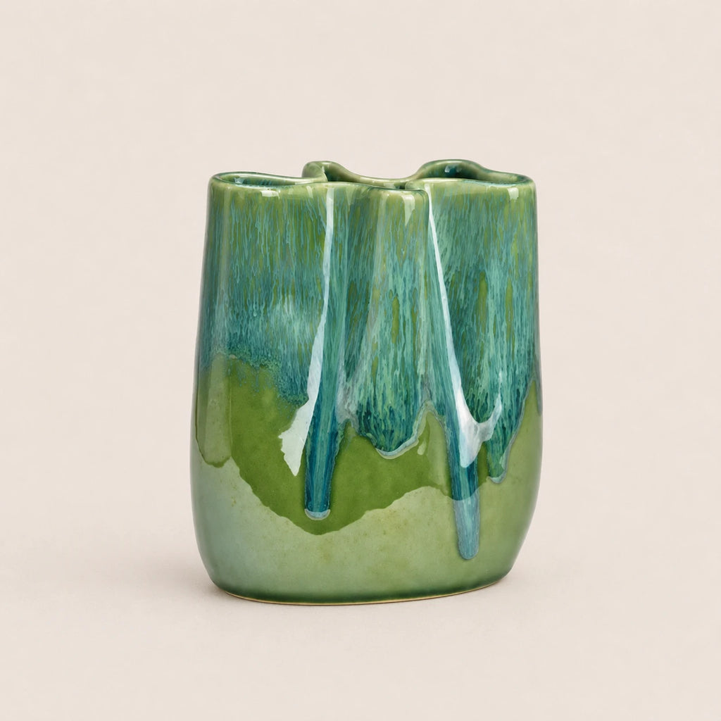 Seroise Ocean Cascade Vase - Design Vaas Groen/Blauw