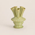 Seroise Sculptural Bloom Vase - Keramieken Design Vaas Crèmegroen