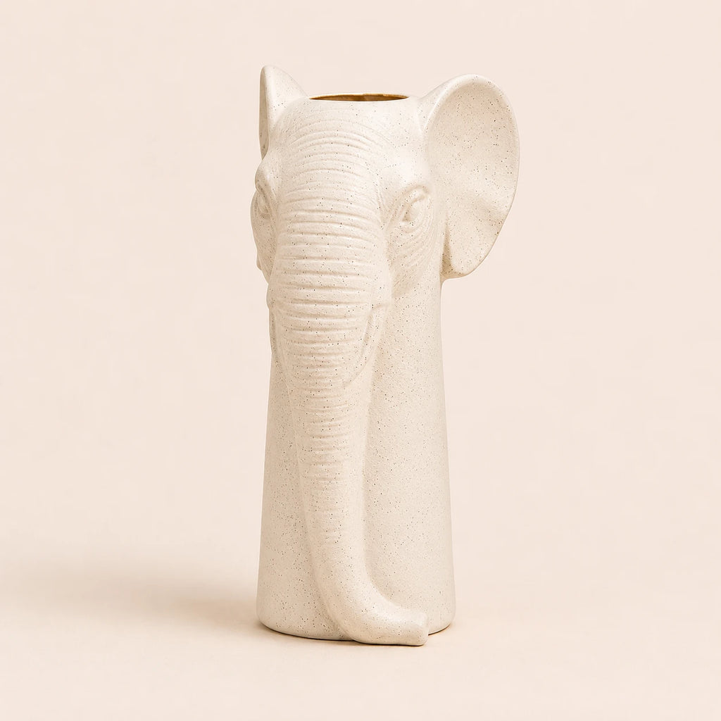 Seroise Elephant Sculpture Vase - Keramieken Design Vaas Olifant