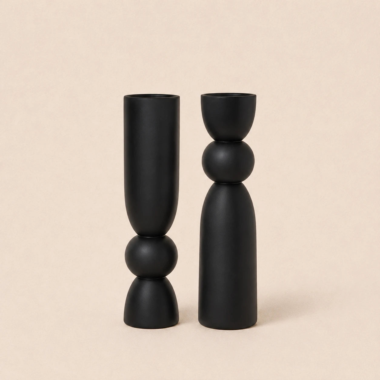 Seroise Black Vase - Glazen Design Vaas Glas